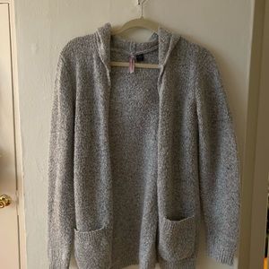 Grey Cardigan Hoodie